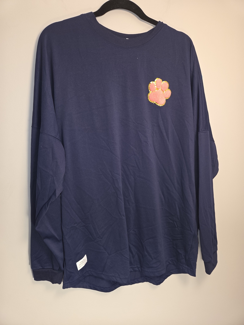 Simply Southern Sparkle Dog Lover Long Sleeve Jersey Crew Xl.